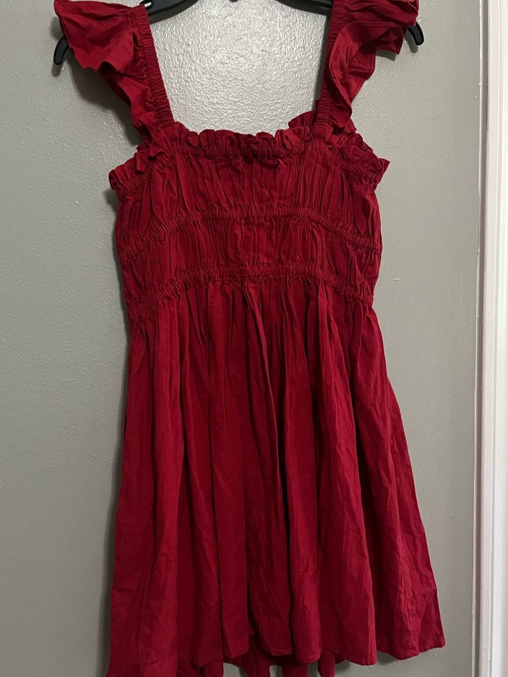 ASOS Red Ruffle Strap Mini Dress - Picture 4 of 6